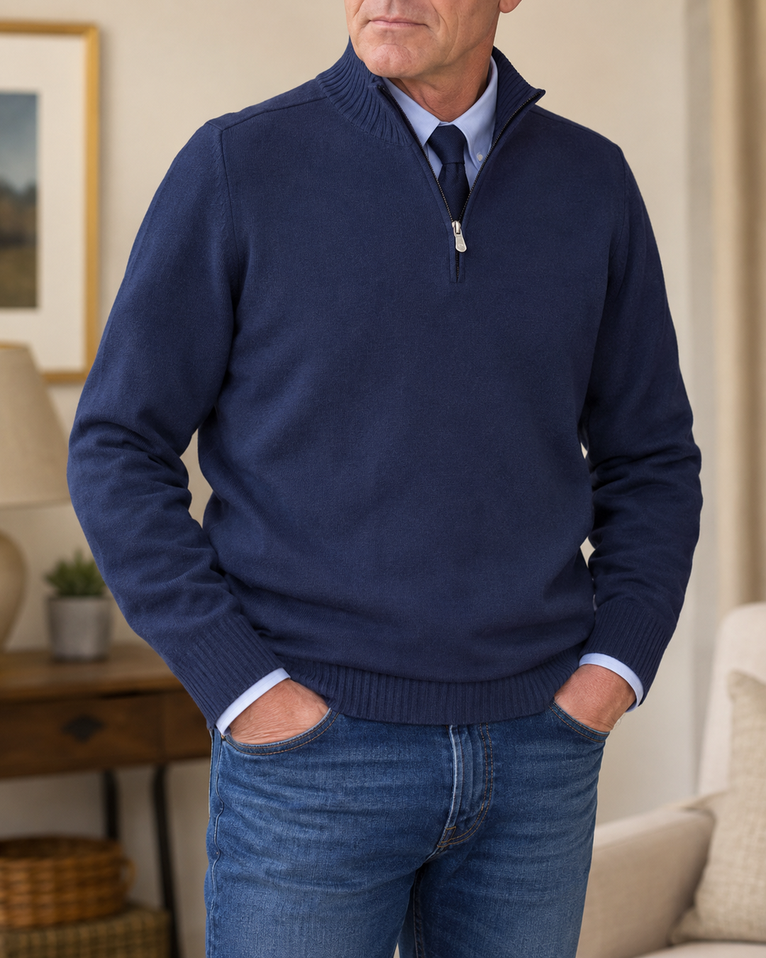 Abdel - Quarter-Zip Long Sleeve Sweater