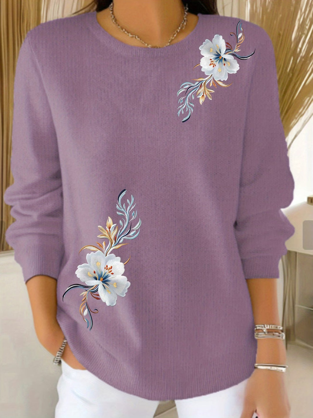 Meyla - Elegant Long Sleeve Sweater