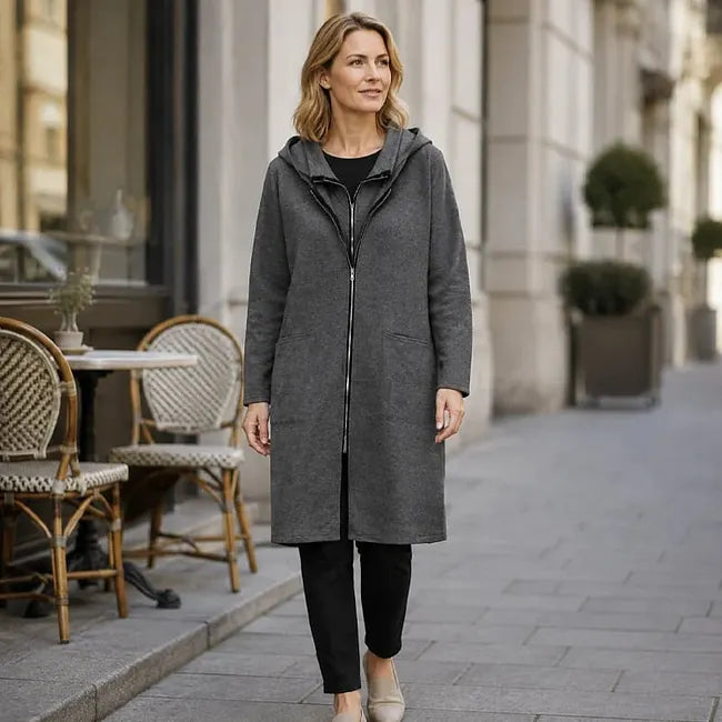 Cerina - Mid-Length Hooded Jacket