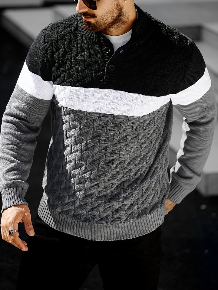 Lilfad - Casual Stand Collar Knitted Sweater