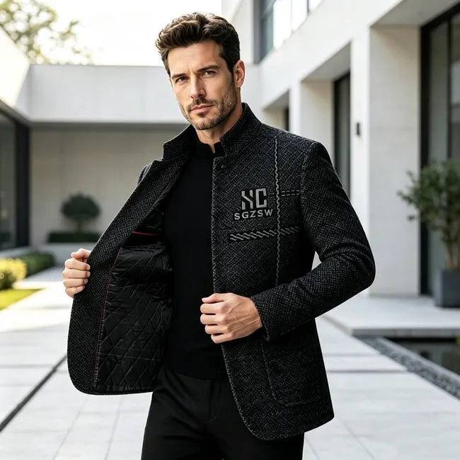 Jallen - Textured Knit Jacket With Pockets