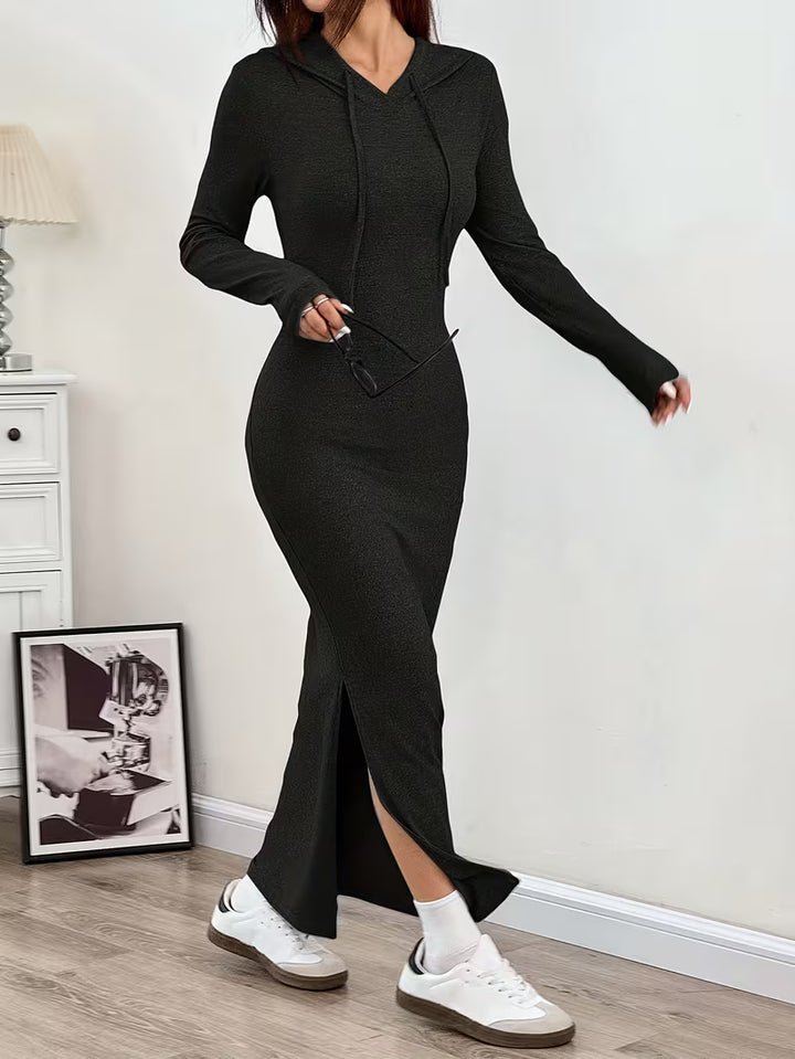Dahye - Long Sleeve Maxi Dress With Hood
