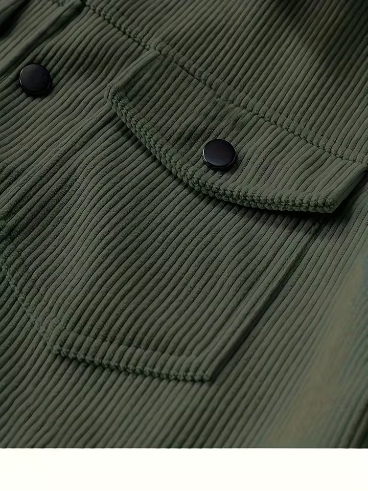 Matthaus - Corduroy Jacket With Collar and Flap Pockets