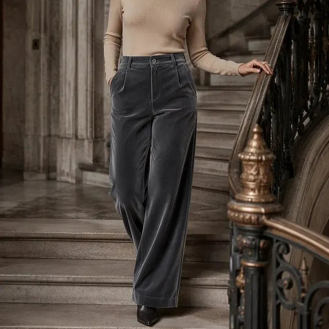 Jana - High Waist Wide Leg Trouser