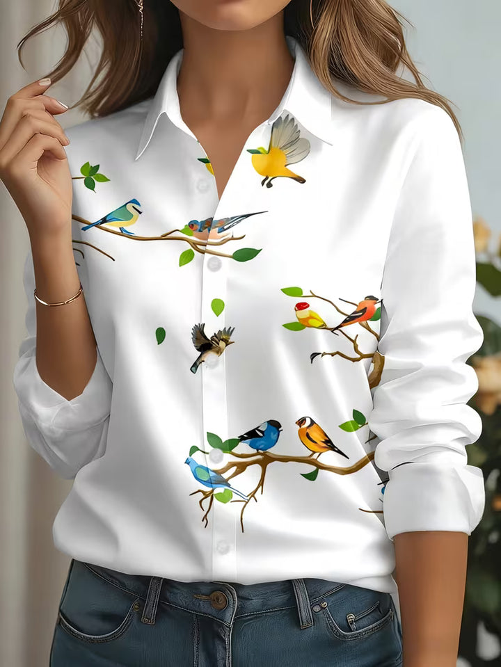 Joena - Long Sleeve Printed Shirt
