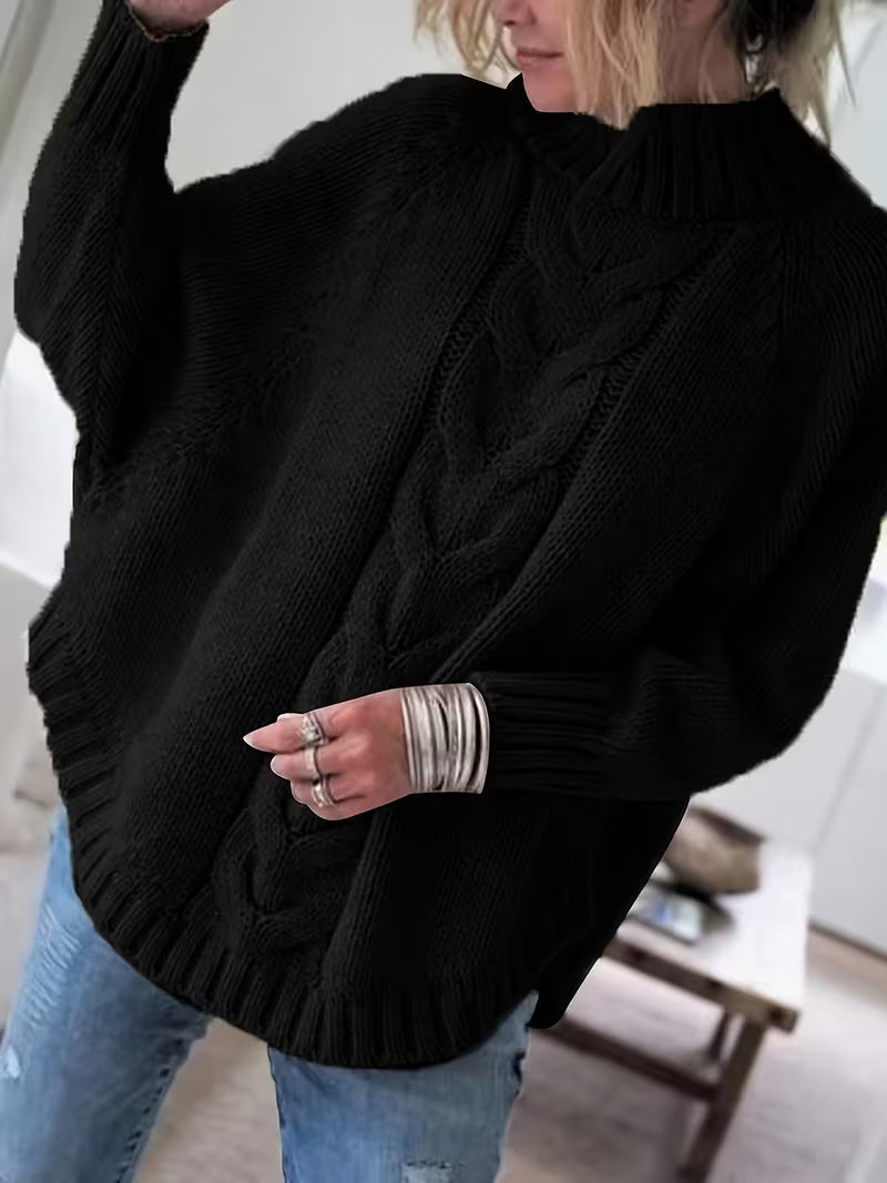 Edeltraut - Turtleneck Sweater with Batwing Sleeves