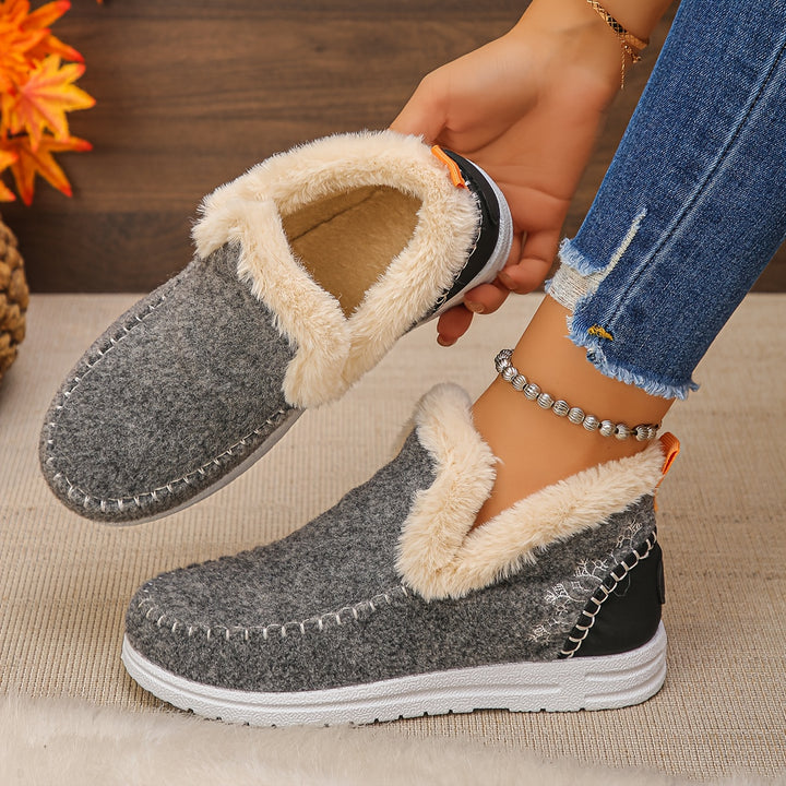 Aleeza - Casual Fleece Lined Slippers