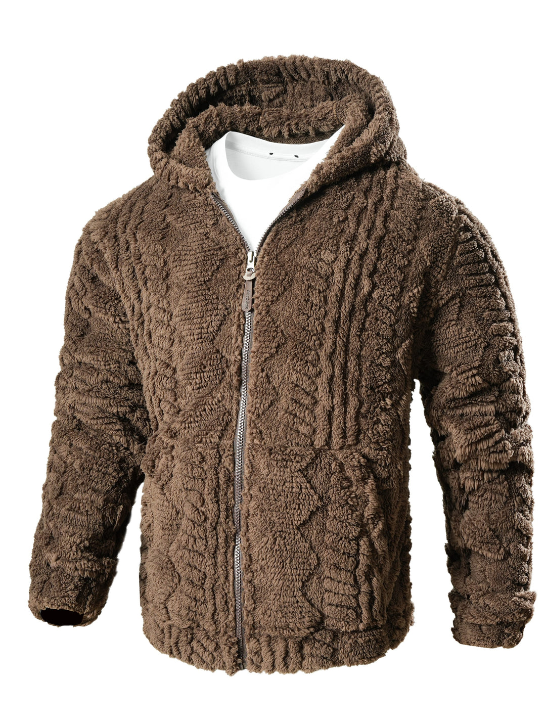 Bingwa - Long Sleeve Hooded Jacket With Zipper