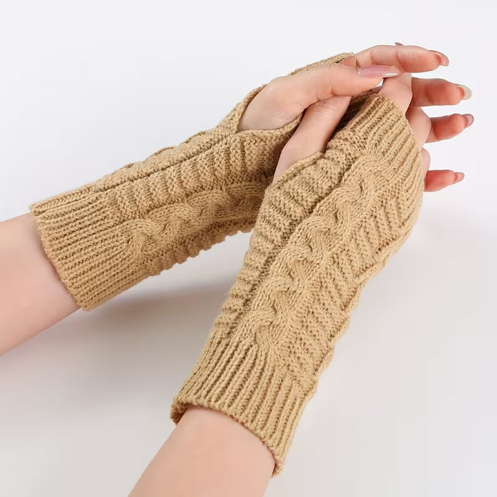 Knitoria - Unisex Acrylic Knit Fingerless Gloves