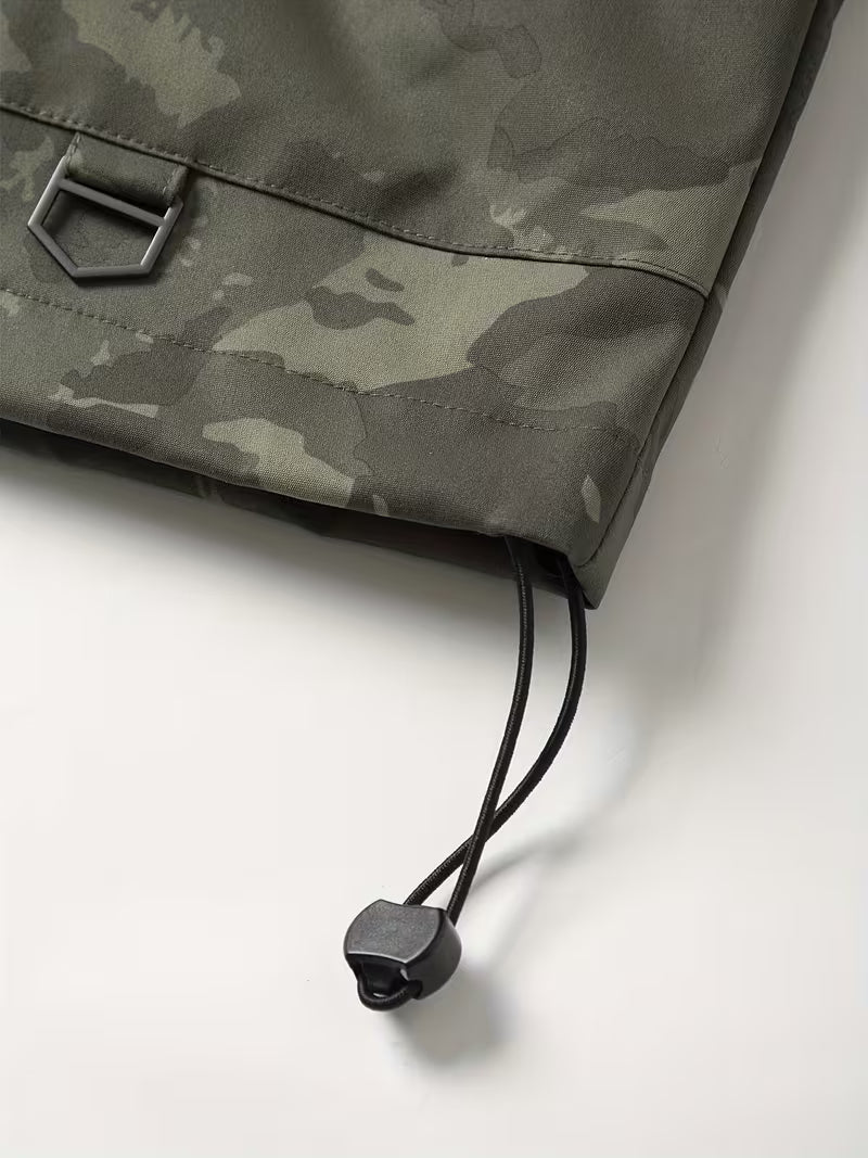 Brekks - Camouflage Hooded Windbreaker Jacket