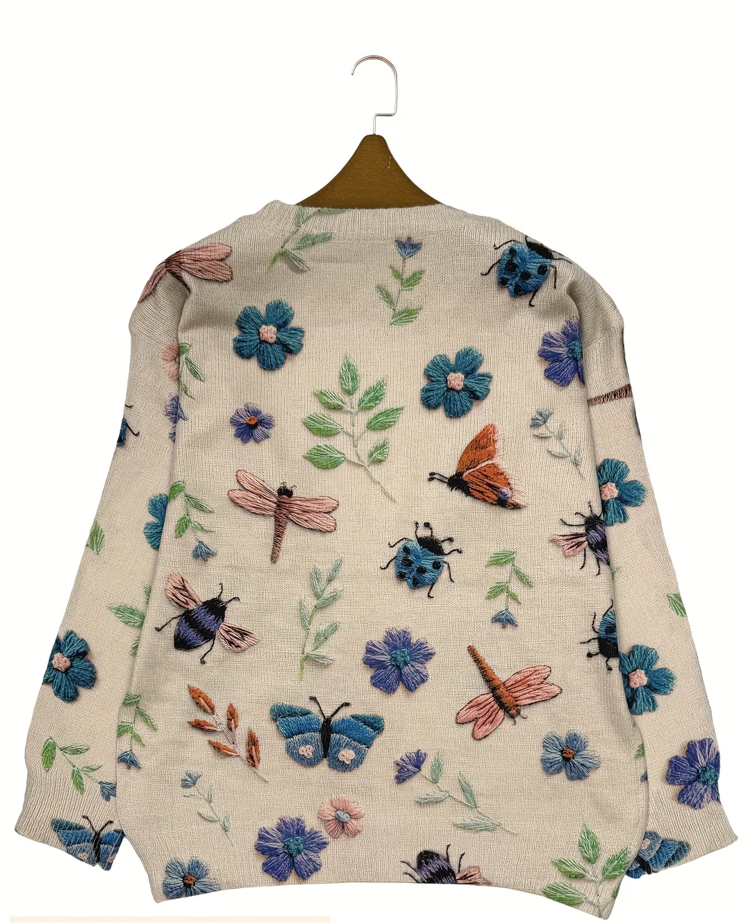Lesa - Sweater With Floral and Insect Print