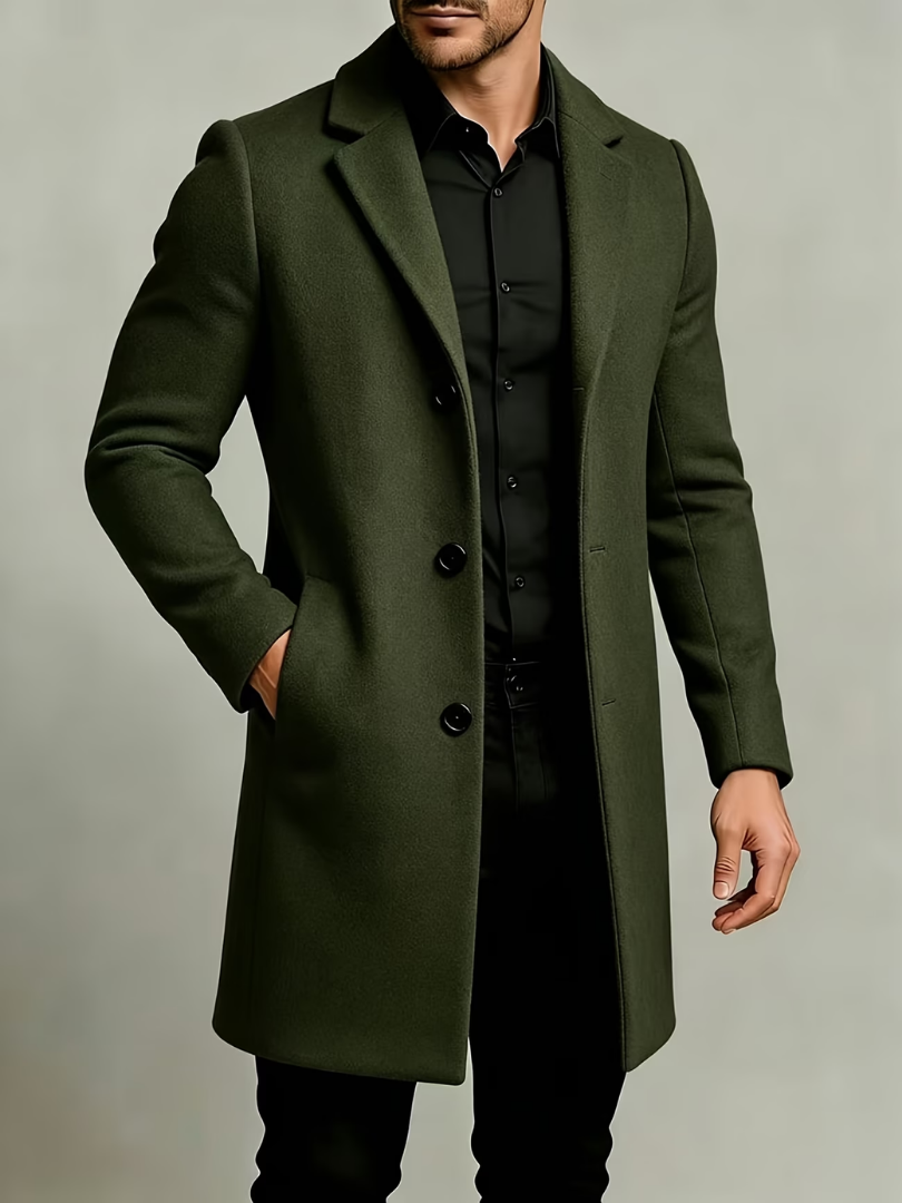 Hollander - Button Up Long Sleeve Lapel Coat