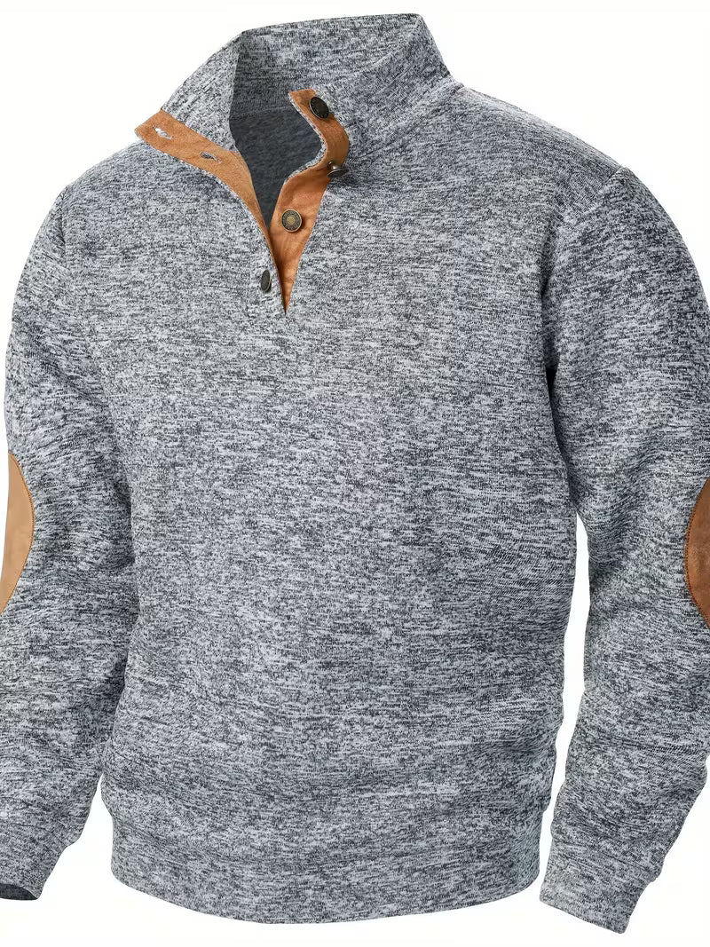 Kashyap - Stand Collar Long Sleeve Sweatshirt