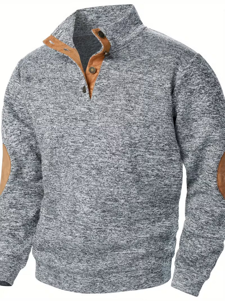 Kashyap - Stand Collar Long Sleeve Sweatshirt
