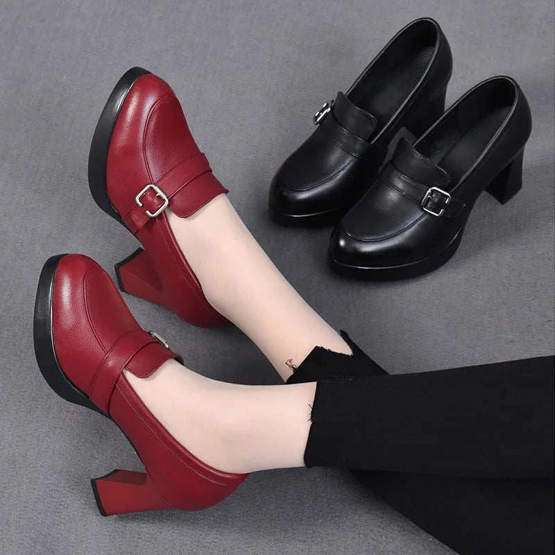 Sonnia - Versatile Leather Heeled Shoes