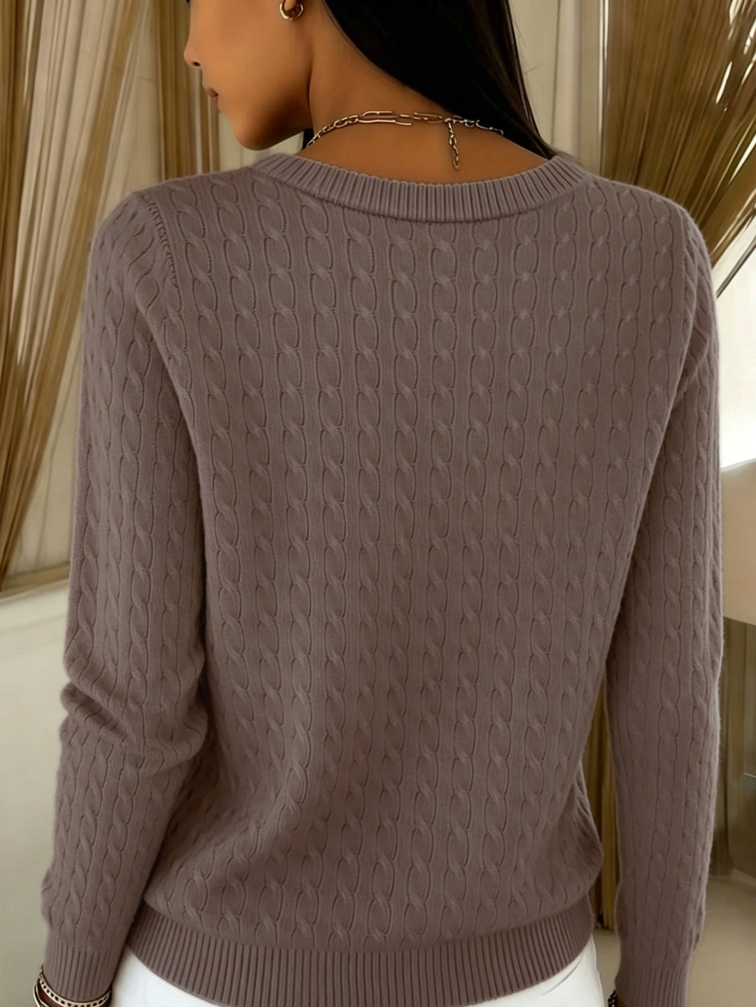Kitija - Cable Knit Cardigan With Buttons