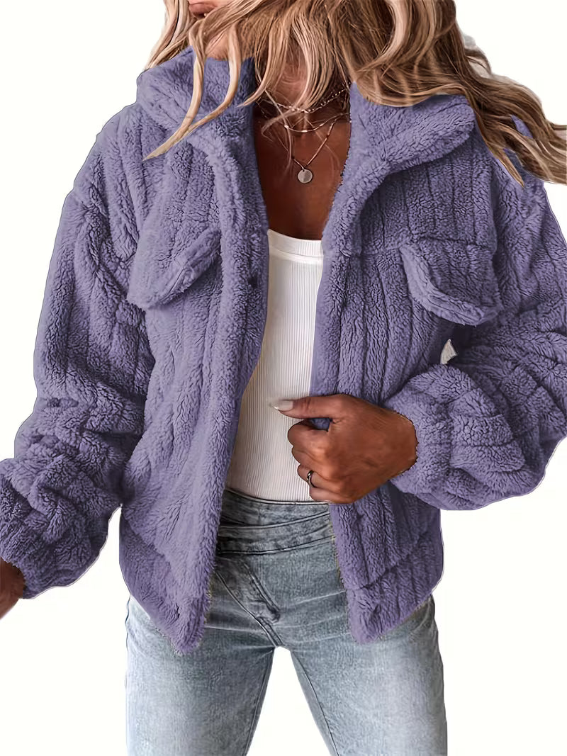 Libila - Faux Fur Jacket Jacket With Pockets