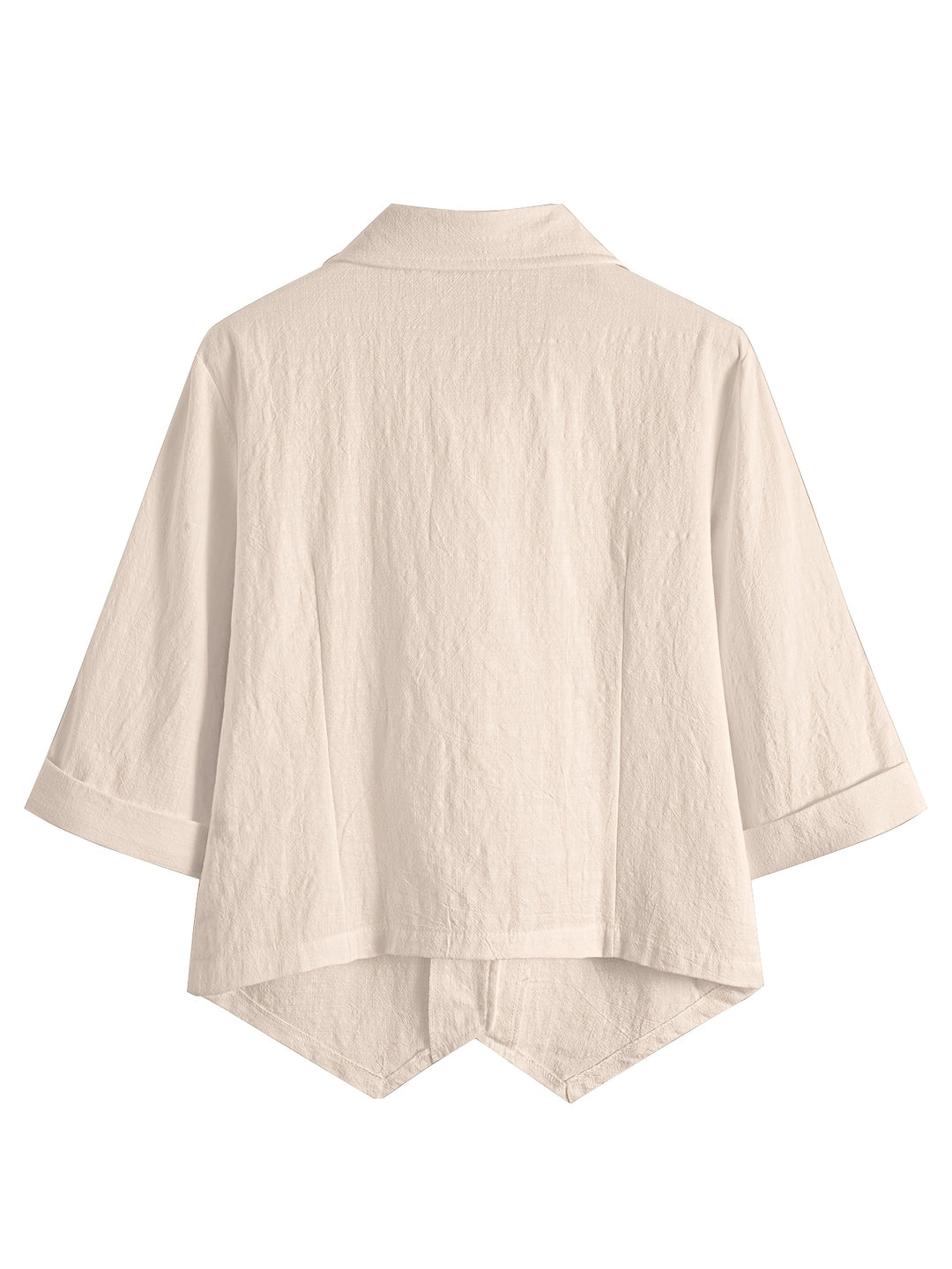 Maihuong - Loose Open Collar Short Sleeve Shirt