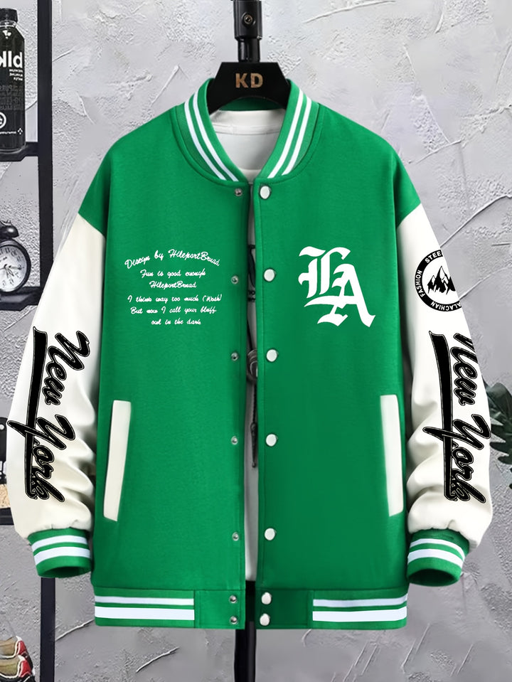 Steinke - Baseball Jacket With Button-Up Front