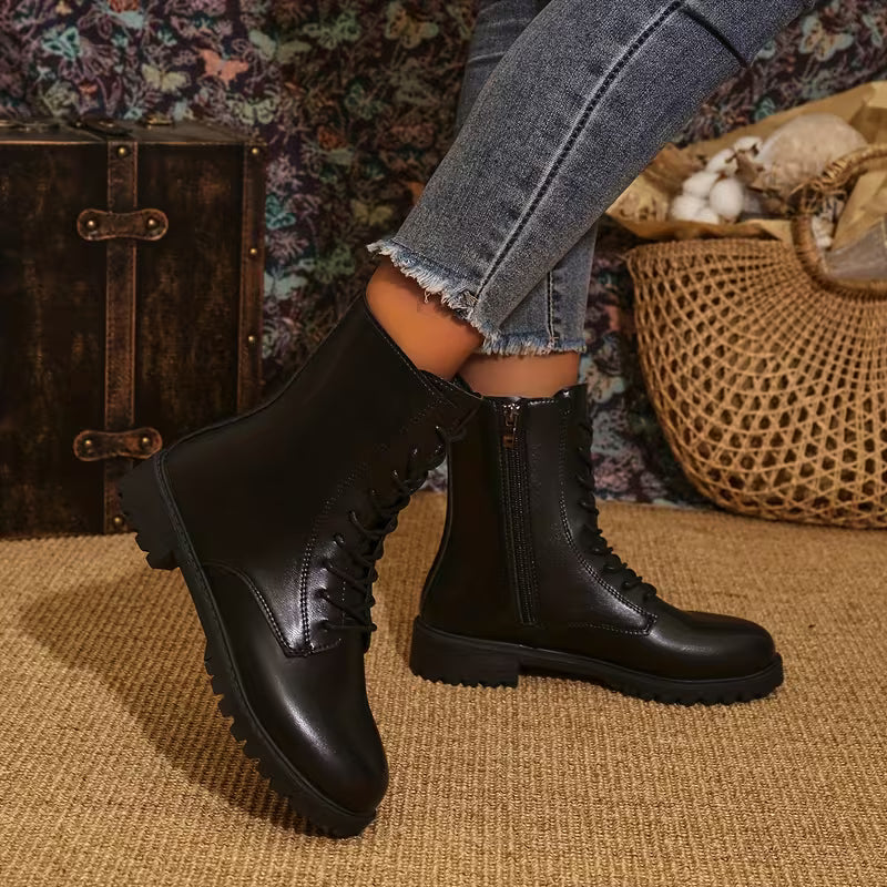 Rawert - Comfortable Lace Up Ankle Boots