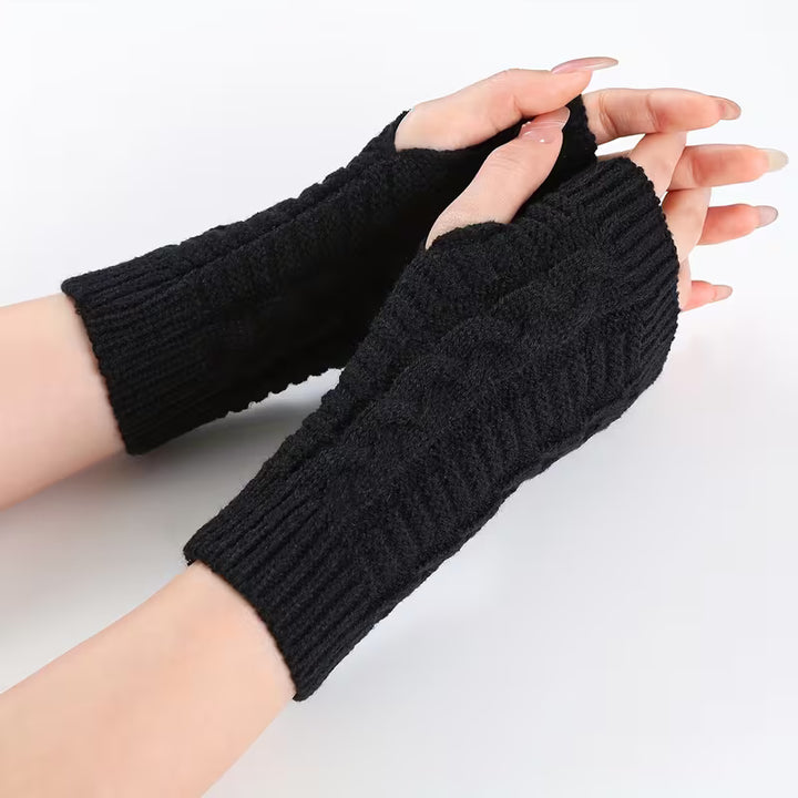 Knitoria - Unisex Acrylic Knit Fingerless Gloves