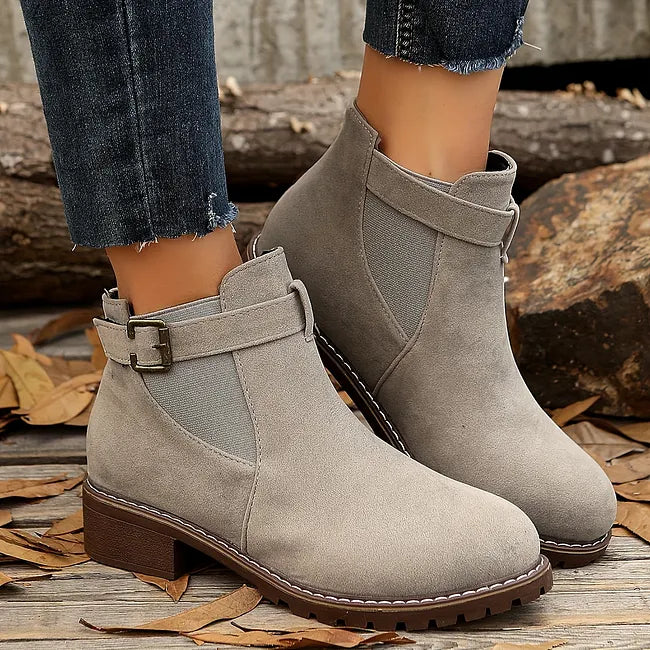 Miniya - Ankle Boots With Buckle Straps