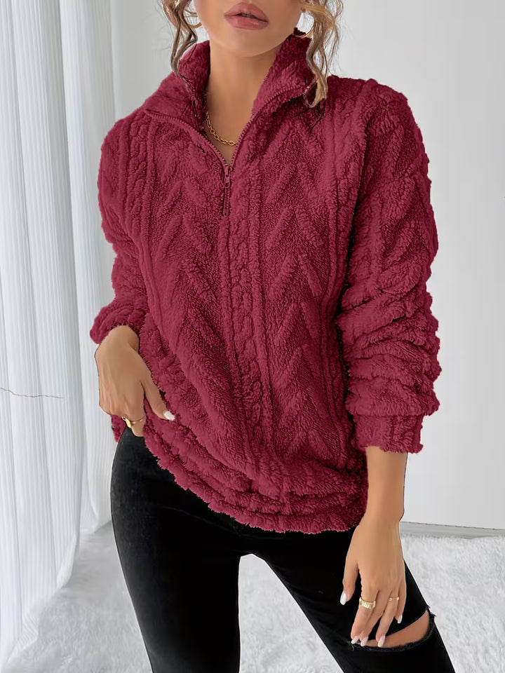 Nessia - Versatile Warm Fleece Sweatshirt