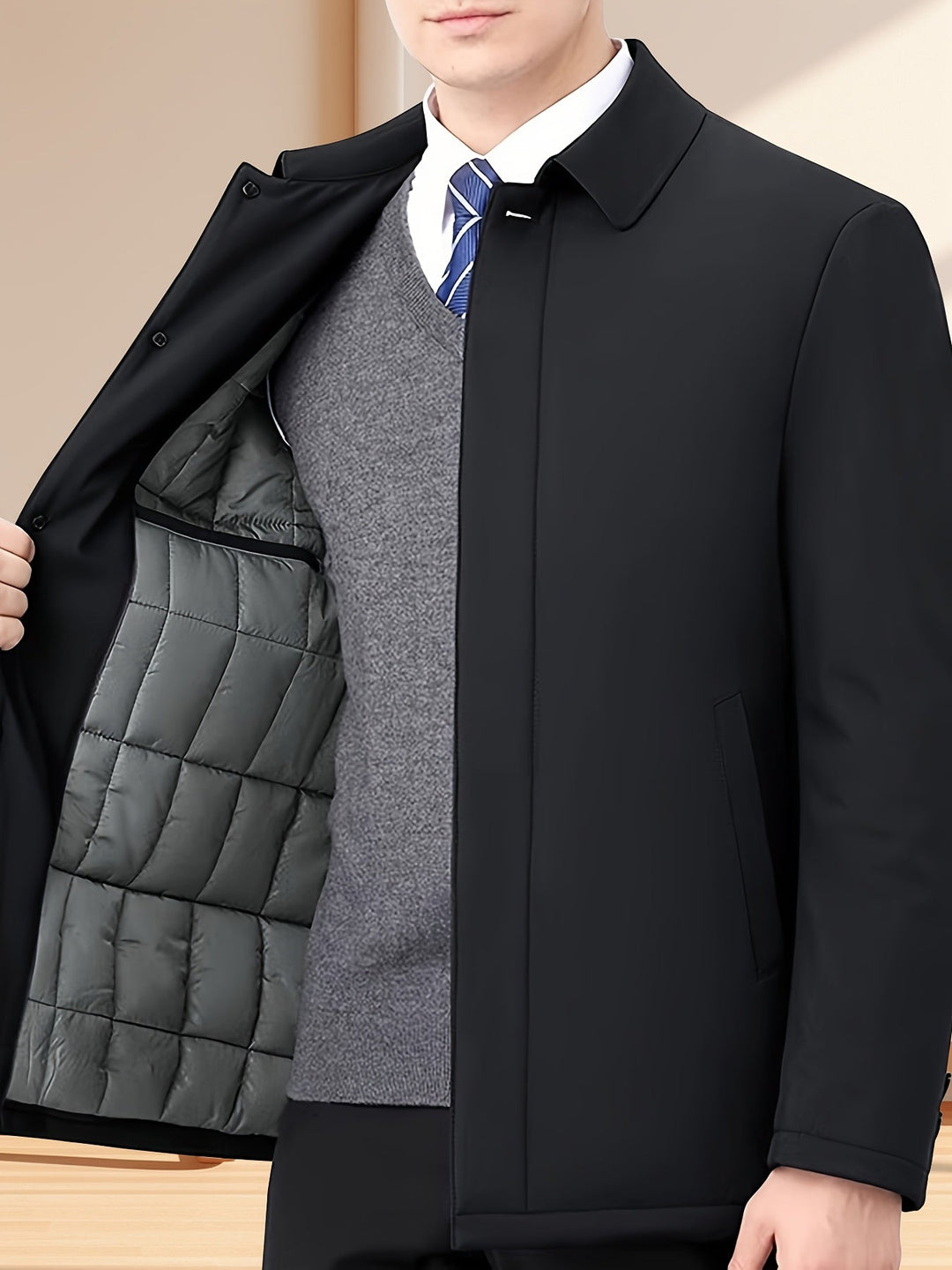 Lewinn - Commuter Jacket With Front Button Placket