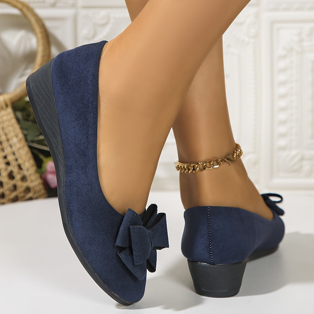 Fransiska - Breathable Non-slip Loafers With Bowtie