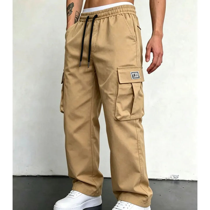 Nesham - Cargo Trousers With Drawstring Waist and Pockets