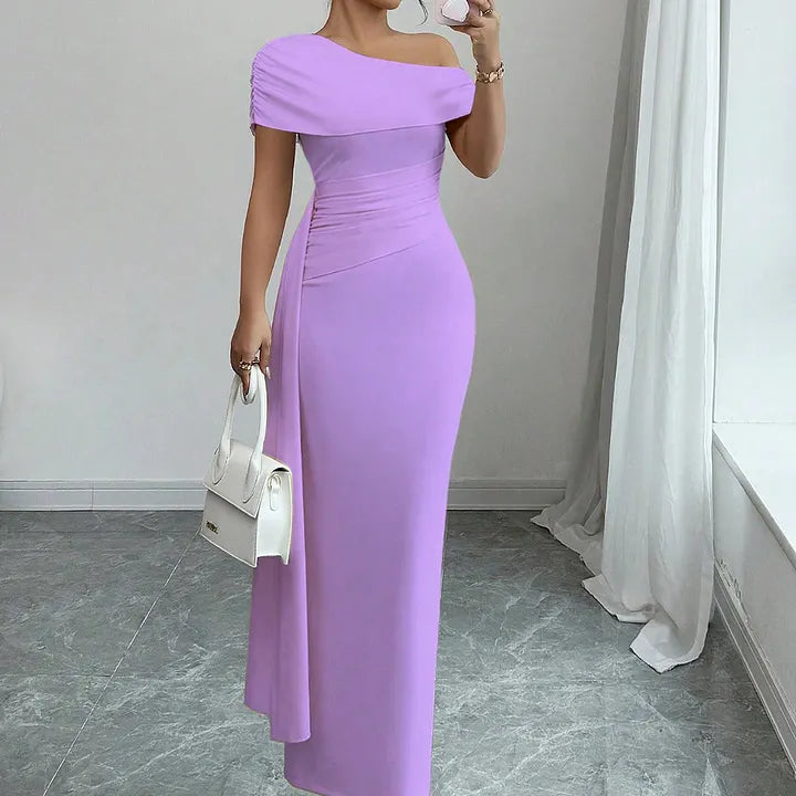 Lisete - Elegant One Shoulder Maxi Dress