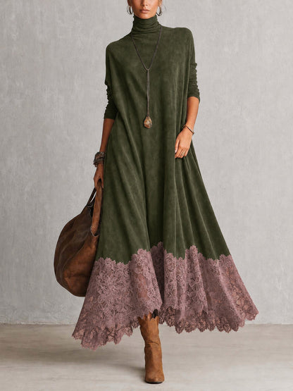 Albria - Long Sleeve Maxi Dress With Vintage Style