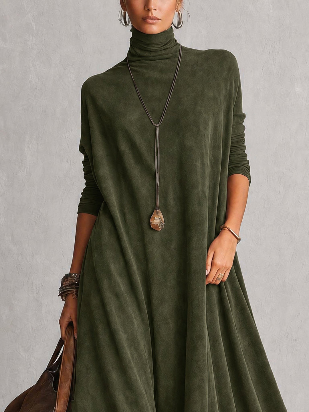 Albria - Long Sleeve Maxi Dress With Vintage Style