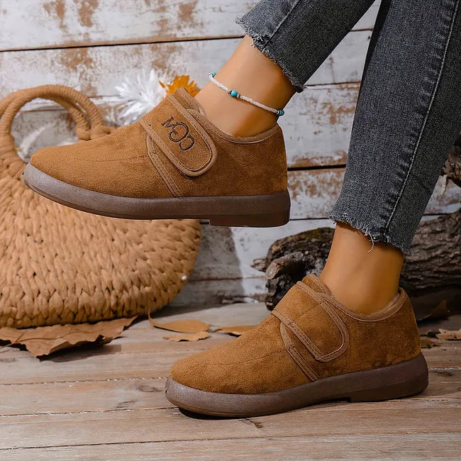 Rokia - Faux Fur Shoes With Adjustable Strap