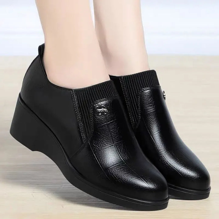 Cyntia - Leather Orthopedic Wedge Shoes