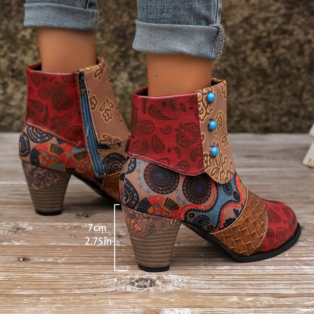 Marylin - Chunky Heel Short Boot
