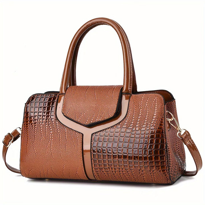 Subina - Handbag With Crocodile Texture