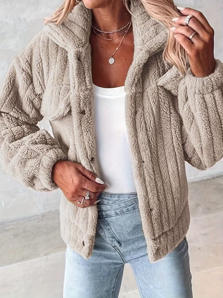 Libila - Faux Fur Jacket Jacket With Pockets