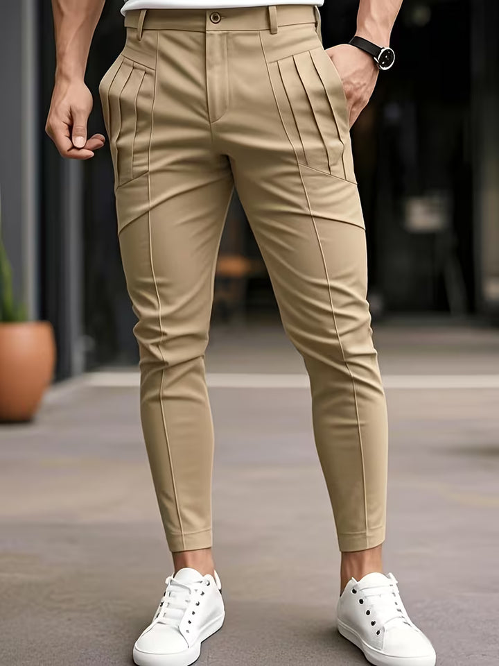 Altmann - Slim-Fit Pleated Pocket Trousers