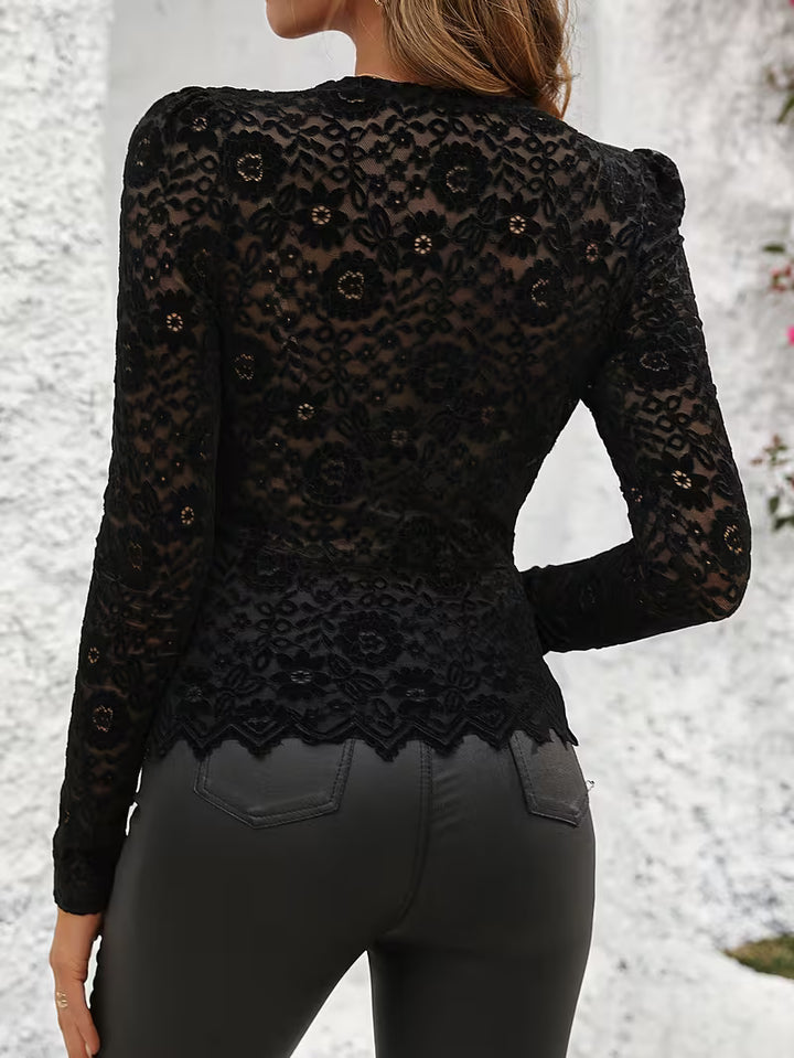 Rolina - V-neck Lace Regular Top