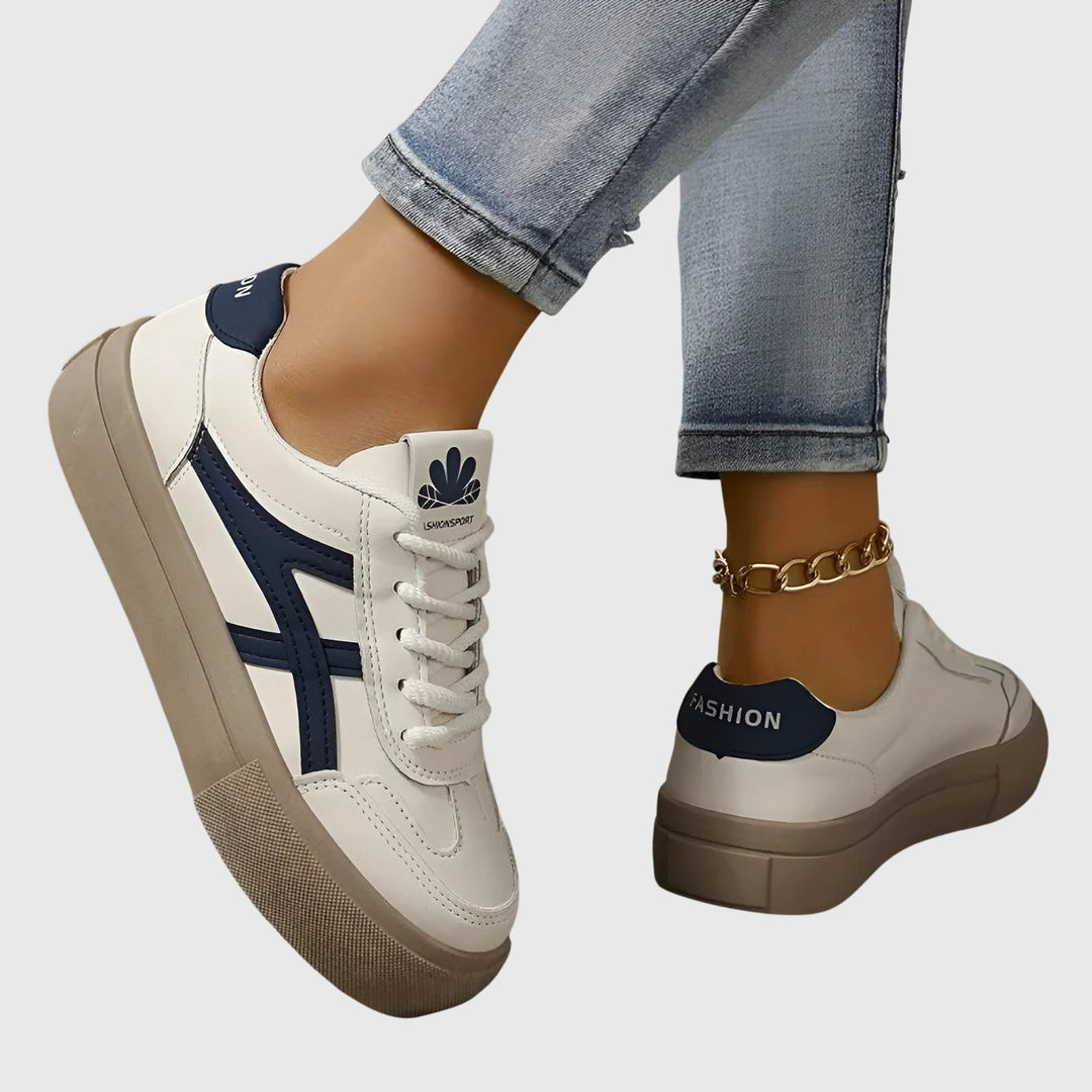 Necdet - Sneakers With Lace-Up Closure and Contrast Stripes