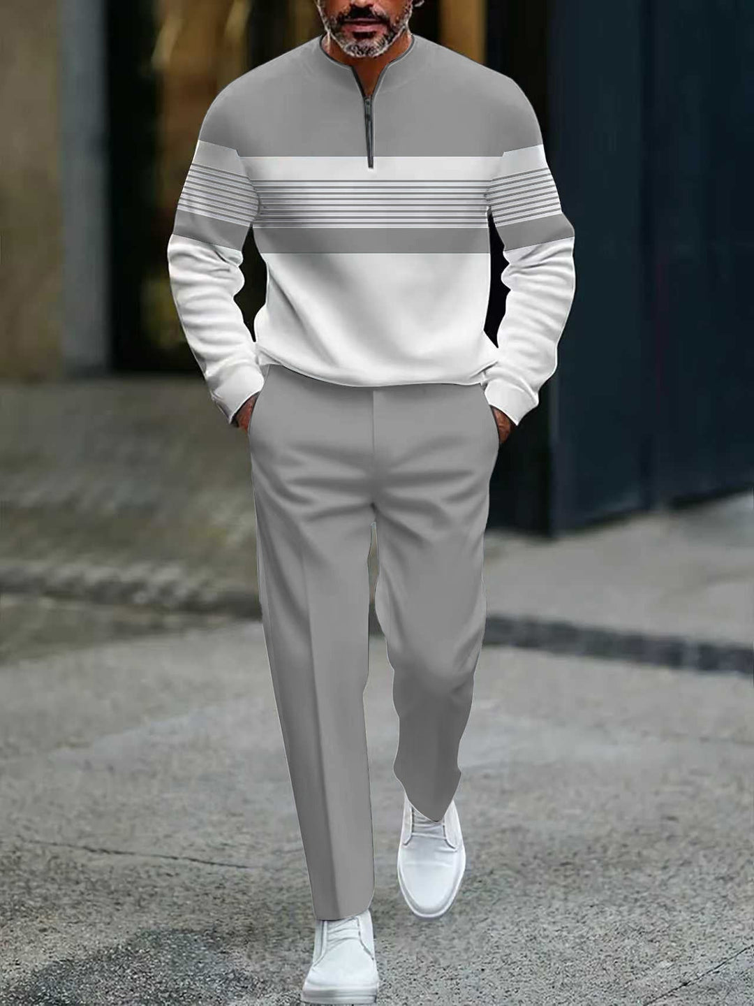 Mclerran - Graphic Print Sweater And Pants Set