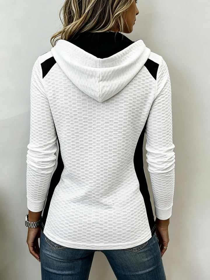 Karine - Casual Long Sleeve Hooded Top