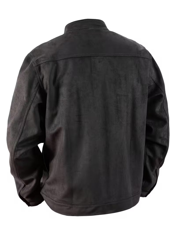 Jelil - Suede Jacket With Dual Front Pockets