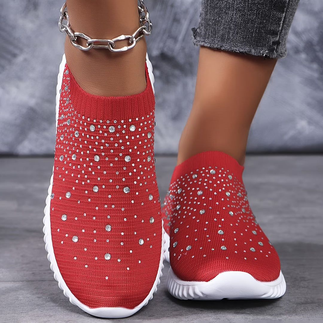 Elizaa - Comfortable Sneaker With Rhinestone