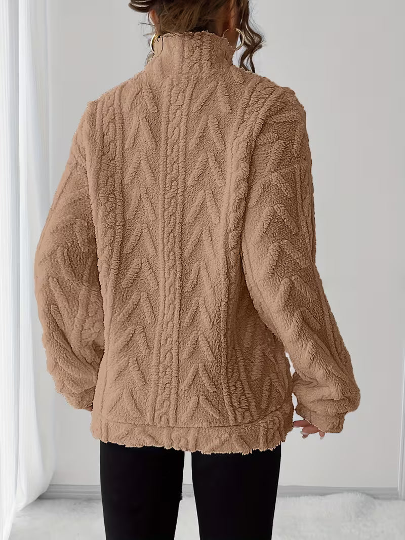 Nessia - Versatile Warm Fleece Sweatshirt