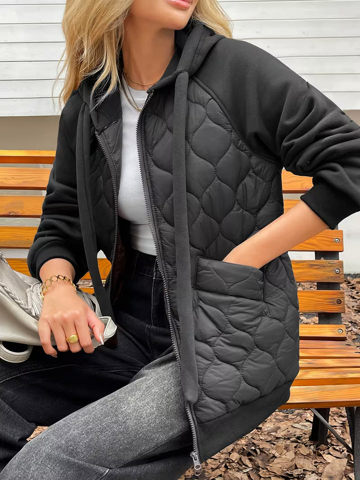 Adriyan - Long Sleeve Jacket With Quilted Panels