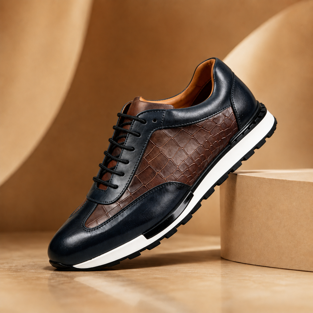 Hubert - Lace Up Leather Sneakers