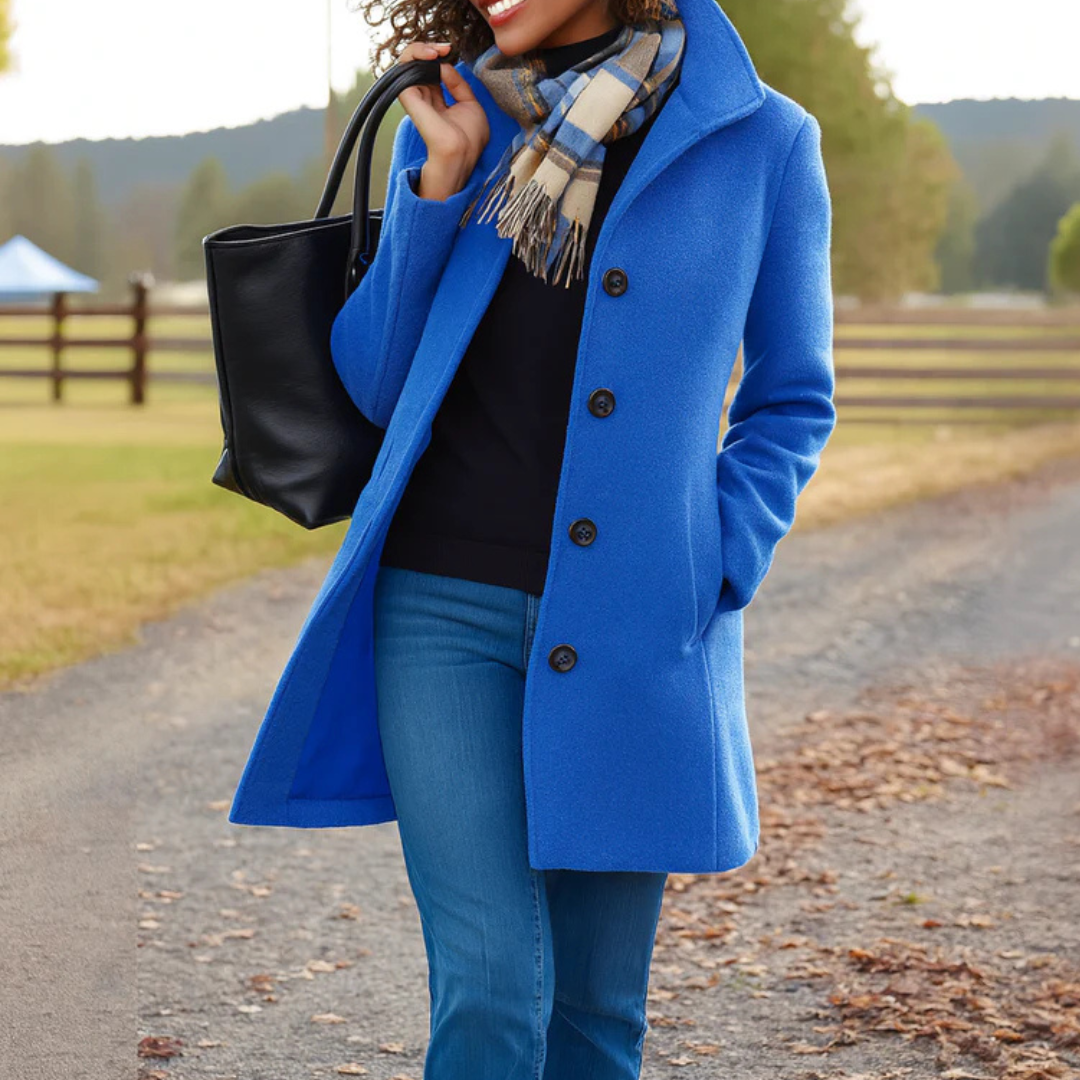 Danla - Long Sleeve Coat With Pockets