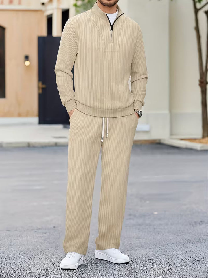 Cian - Quarter-Zip Two-Piece Tracksuit Set
